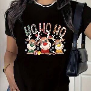 1234. 🎉🎄Women’s Short Sleeve Christmas Shirt